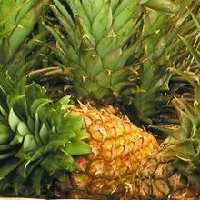 Pineapples at Evans and Clark greengrocer Rogerstone